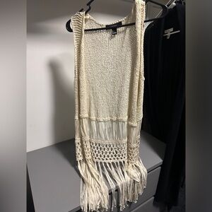 Forever 21 boho fringe top size large